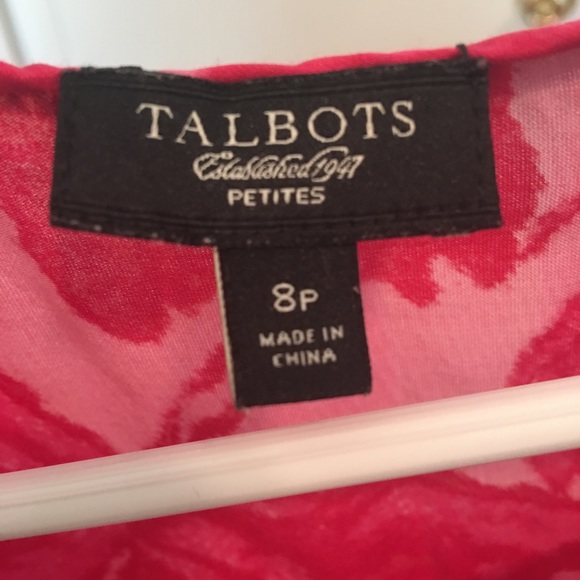 COPY - Talbots Pink Cotton Top size 8p - Picture 2 of 2